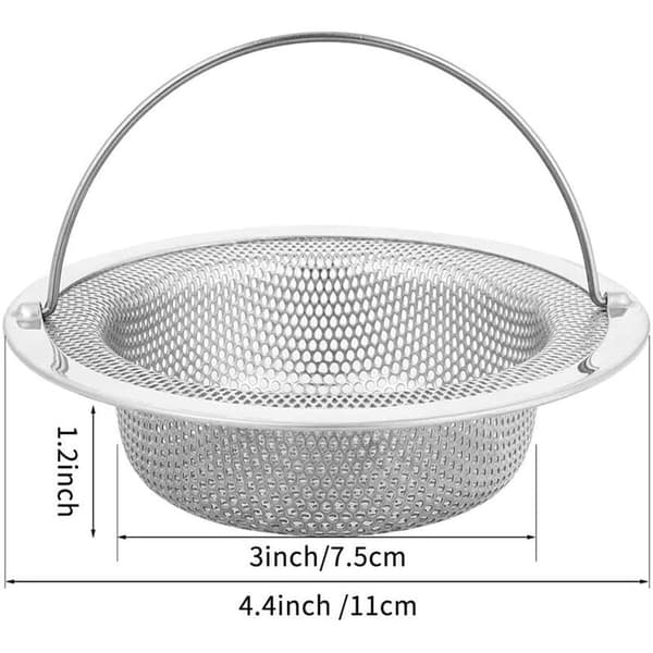 2 stk. vask sil 11cm rustfritt stål avløpsvask sil m
