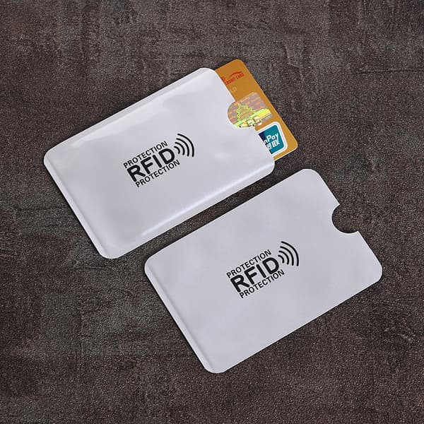 3-pack RFID-ficka / RFID-skydd för kreditkort i aluminium