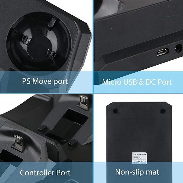 Controller-batterier, Xbox One X/One S/One Elite dobbelt controller ladestation med 2 genopladelige batterier