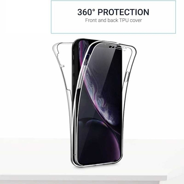 360° Heltäckande Silikonfodral iPhone XR Transparent
