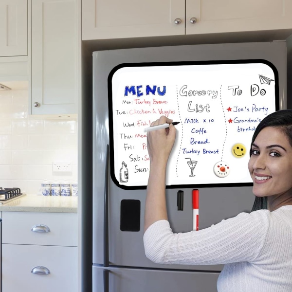 Magnetisk whiteboard - Lätt att skriva och rengöra, flexibel