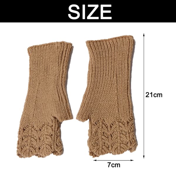 2 par dame vinter armvarmere varme fingerløse hansker heklet Combination 4