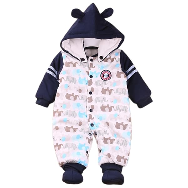 Baby Piger Drenge Romper Nyfødt Tyk Vinterdragt Efterår/Vinter Spædbarn Jumpsuits Sæt