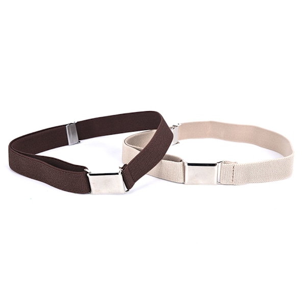 Barn Enfärgad Unisex Canvas Bälten Pojkar Flickor Elastisk Black Black