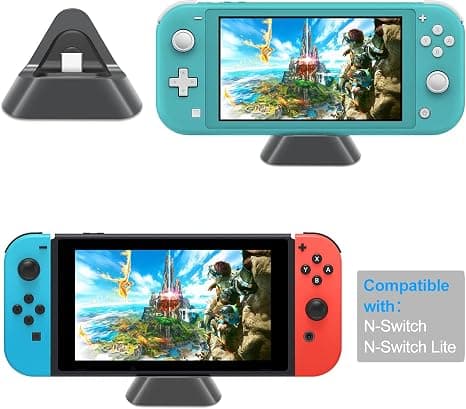 Bærbar ladestasjon for Nintendo Switch Lite og Nintendo Switch