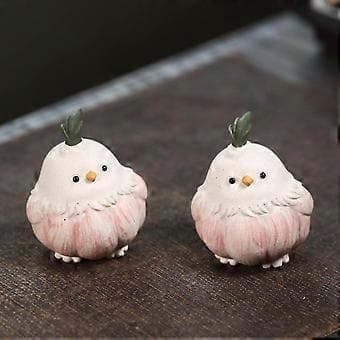 Vitlöksfågel Staty Te Lek Gåva Te Husdjur Ornament för Kontor Sovrum Terum()