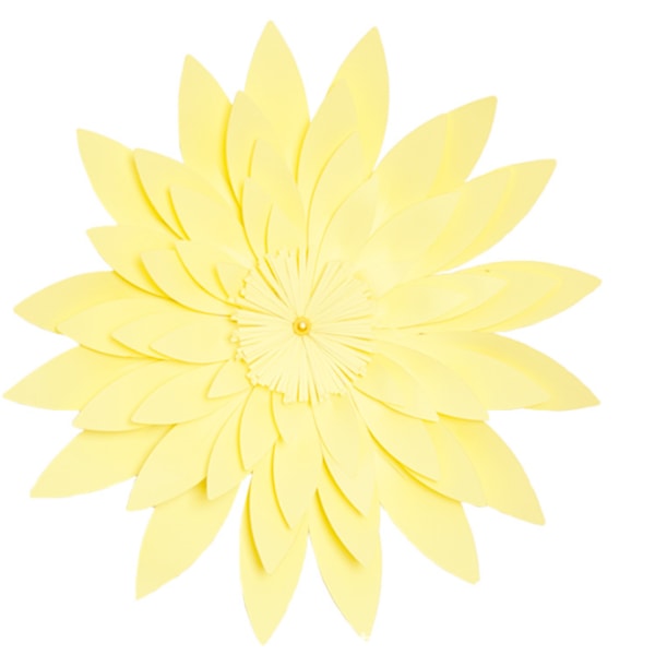 Blommor Väggkonst Dekor, Flera Lager Blomma för Inomhus Utomhus Hem Sovrum Vardagsrum Kontor Trädgård Beige