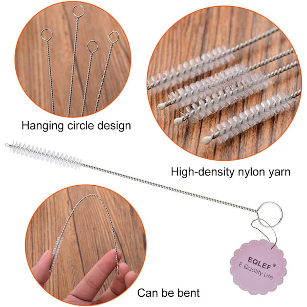 Lång halm rengöringsborste nylon rengöringsflaska borste rengöring