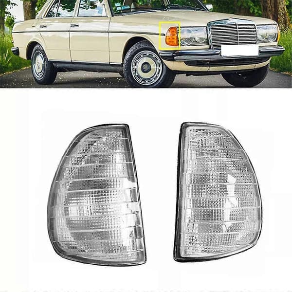 1 par sidehjørnelys markørlys til W123 1976-1984 blinklys hjørnelys indikatorlampe