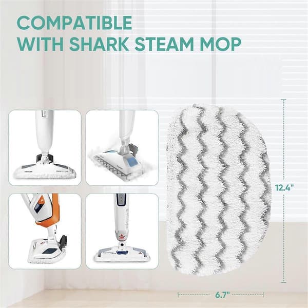 10-pak 1940 dampmoppuder til PowerFresh dampmoppe 1806 1544 1440 2075A 2685A-serien, mikrofiber vaskbar