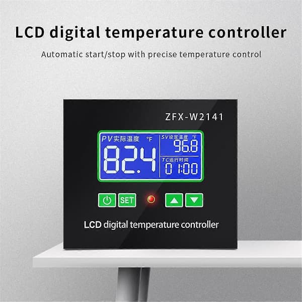 ZFX-W2141 AC 220V Digital LED Termostat Regulator Inkubation Opvarmning Temperatur Controller Tidsafbryder Kontrol Relæ