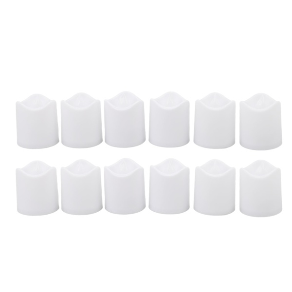 12PCS LED-värmeljus, flamlös, miljövänlig, återanvändbar