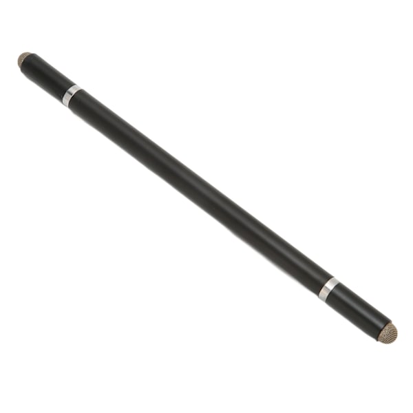 Svart Stylus Penna 4 i 1 Multifunktionell Exakt Positionering Kapacitiv Stylus med 2 Fiber Spetsar för Mobiltelefoner Surfplattor Svart
