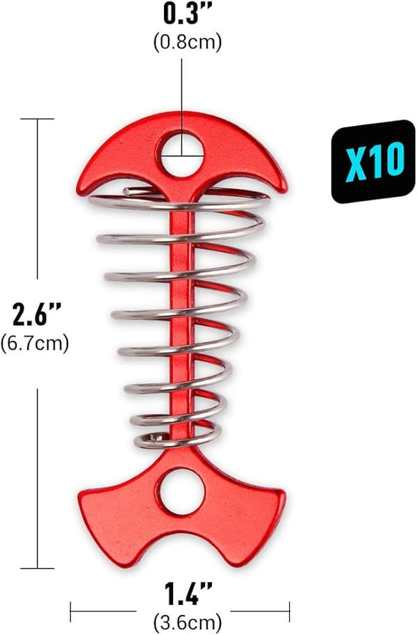 10PCS Däckankare, Vindtät Aluminiumlegering Fiskbens Tält S