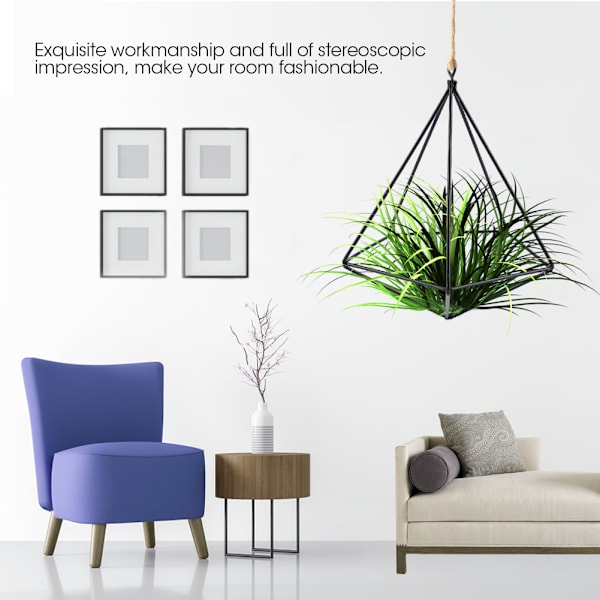 Fristående hängande geometrisk växtstativ blomkruka hängare mossa