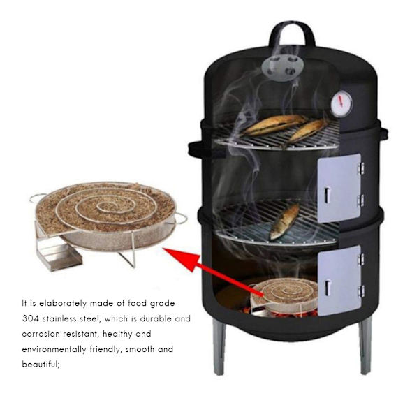 Kallrökgenerator för grillning av laxkött, brännrund