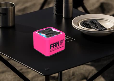 Mini Bluetooth-högtalare: Bärbar trådlös utomhushögtalare (rosa)