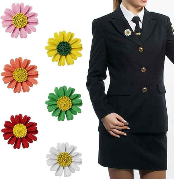 6 Stykker Daisy Blomsterbroche Kvinder Daisy Broche til Kvinder Tøj