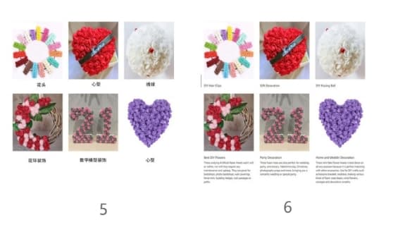 3.5cm Artificial Roses, 100-pack, DIY Foam Flower Buds, Decoration Material