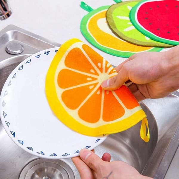 4-pack Fruktformade Handdukar Små Handdukar för Kök och Badrum