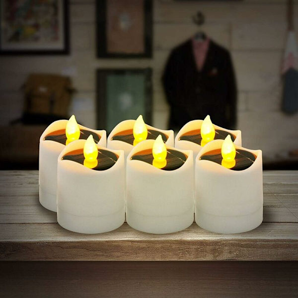Solcellelys, LED Lys - Realistisk og Lysstærkt 7,5*5,8cm