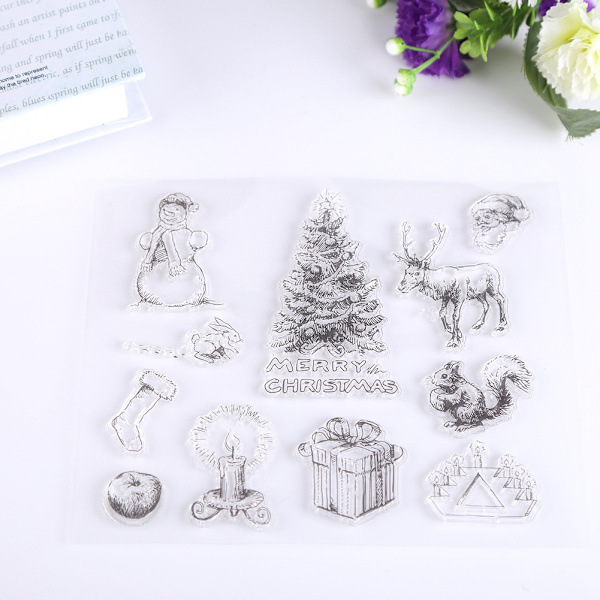 DIY Silikon Transparent Stämpelark Seal Scrapbooking Album