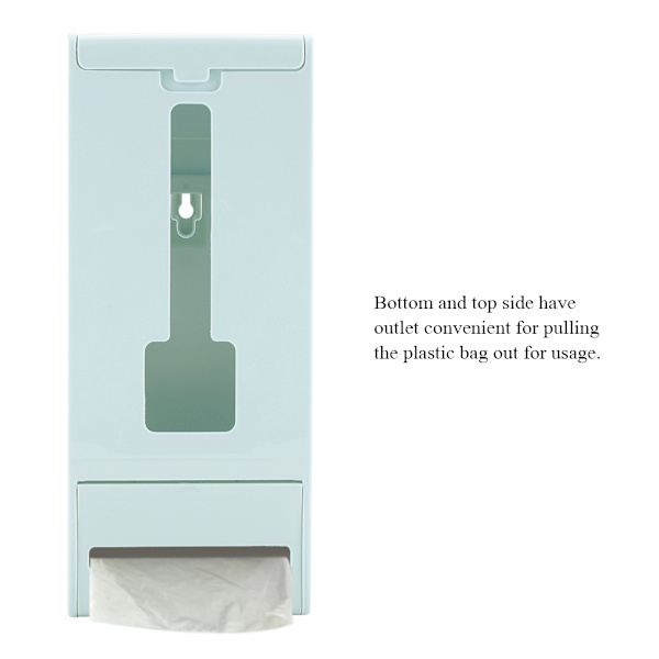 Väggmonterad plastpåsdispenser för sopor och soppåsar