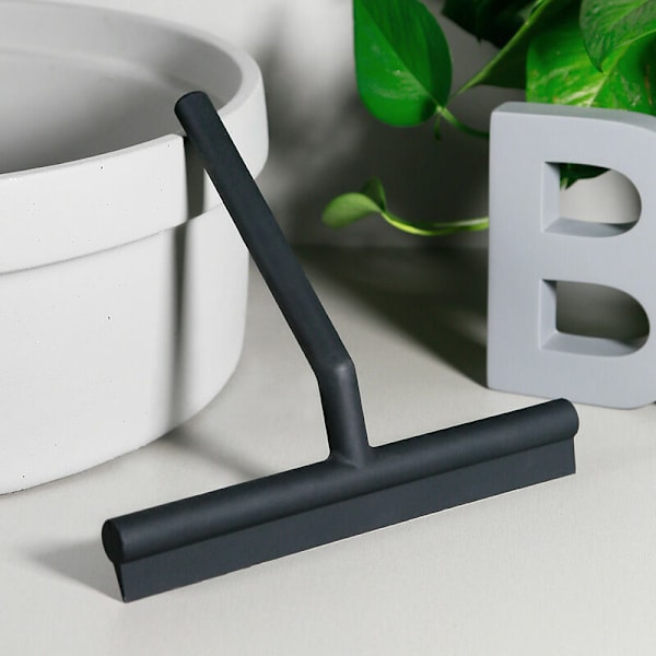 Sort Silikon Badeværelsesbruser Squeegee 21*16cm (Med Praktisk