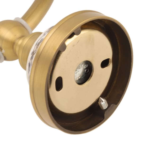 Børstet messingkonstruksjon viktoriansk stil håndkleholder solid messing håndklering veggmontert baderomstilbehør med antikk bronsefinish retro blå
