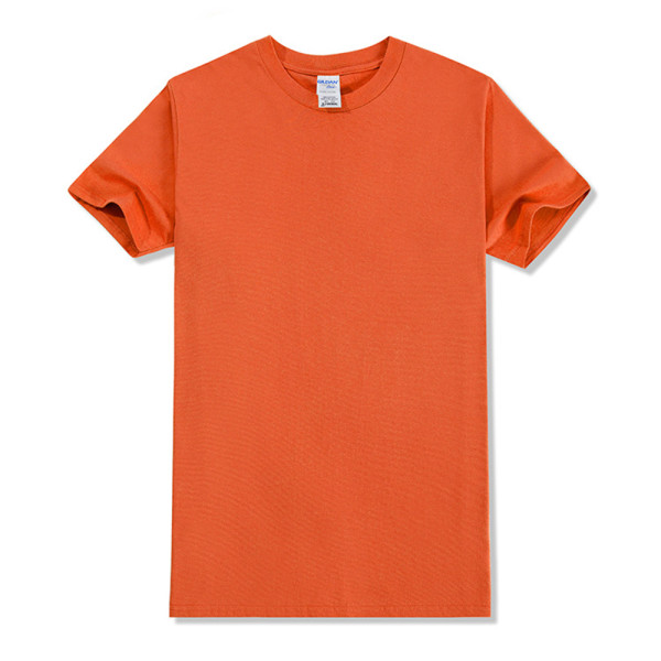 Herr Orange Athletic Performance T-shirt -Crewneck Bomull