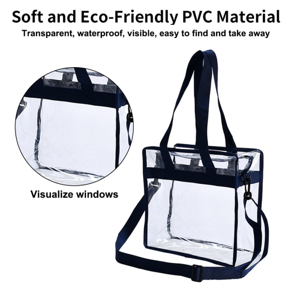 PVC transparent tote bag handväska simväska budväska