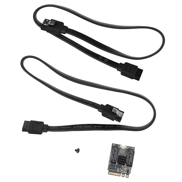 M.2 till 2 Port SATA3.0 Expansionskort 6Gbps JMB582 Chip PCB M.2 till 2 Port SATA3.0 Adapter för Dator