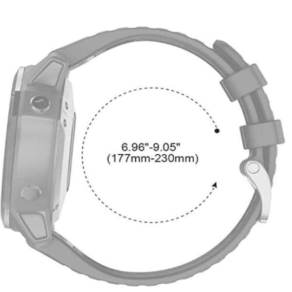 Rem til Garmin Fenix 6/Fenix 7 Instinct, 22 mm bred silikonerem Quick-Fit til Garmin