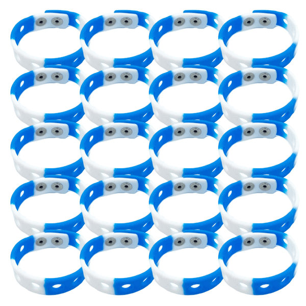 20 st 7 tum Silikon Armband i olika färger Justerbart Armband Blandade Söta Berlocker Armband med Hål Style 3