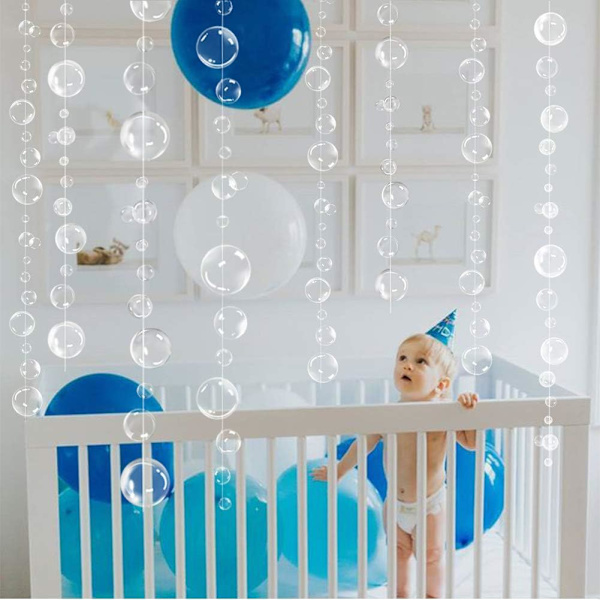 Platt undervattensblå bubbelgirlang för lilla sjöjungfrun