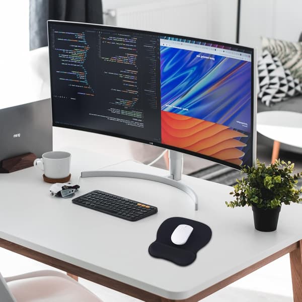 Musematte med ergonomisk håndleddsstøtte, musematte med minneskum
