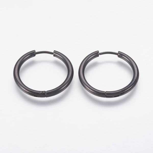 1Par 20 mm Hoops örhängen i 316L kirurgiskt stål multifärg multifärg
