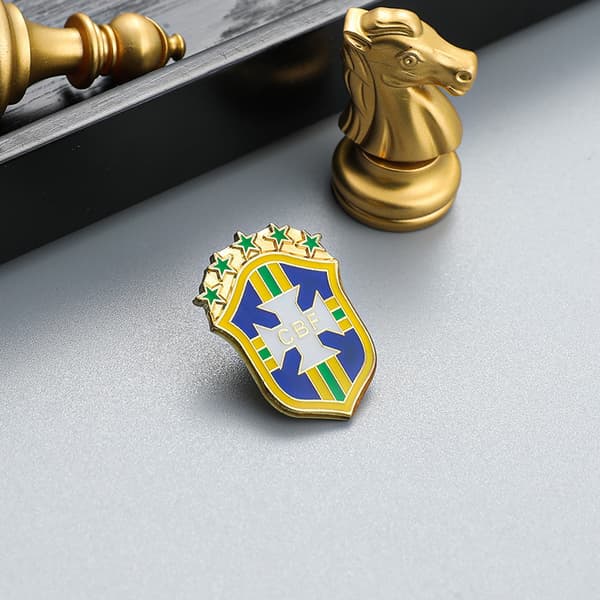 VM Landslag Emblem Metallpin | Fanstøtte Emaljebadge
