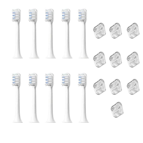 Erstatningshoder til elektrisk tannbørste hvit for T301 MES605 T302 MES608 T501 MES607