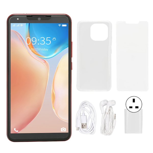I13 Pro 6.0 Tum HD IPS Skärm Smartphone 1GB RAM 8GB ROM Olåst Mobiltelefon 3G för Android 10 100‑240V Maximalt Stöd 64G Micro Minneskort Röd