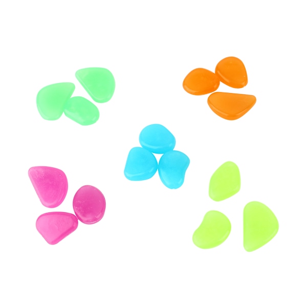 100 st/förpackning Glow In The Dark Stones Pebble Luminous Rock Home