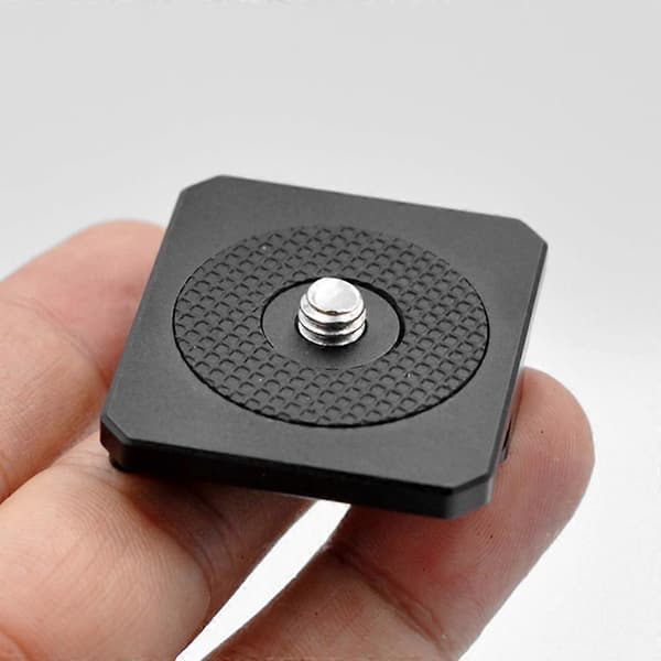 V Mount Batteri Quick Release Plade Adapter Bærbar Enkeltpanel 1/4in Skruehul til Gimbals Kameratilbehør Sølv