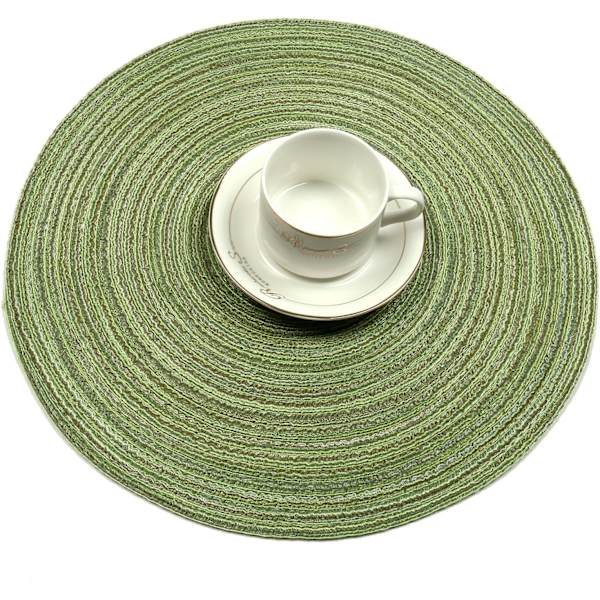 Plassmatter, sett med 6 varmeresistente vevde bomulls plassmatter for middag