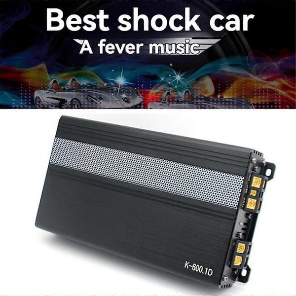 Enkanalsförstärkare Klass D Digital Bilförstärkare 600W Högeffekts Bilförstärkare Bil Audio Modifiering K-600.1D