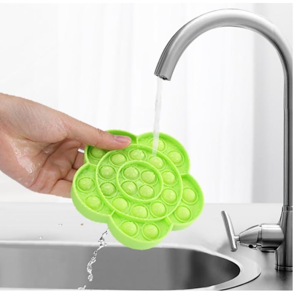 Popit Fidget Pop It  Blomma 4st Färger Green Grön Minnie Mouse