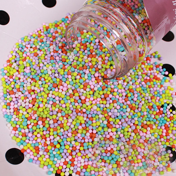 2 mm små färgglada pärlor pärlsocker fondant