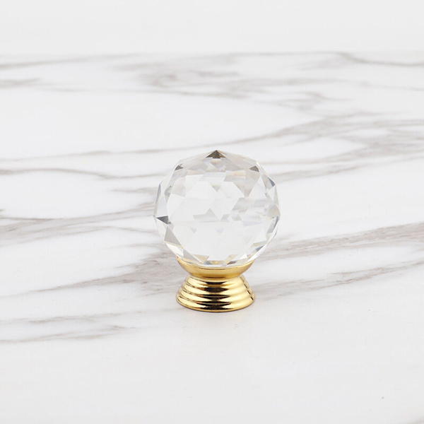 Kampagne Sæt af 10 Dørgreb Knapper Form Diameter 30mm Krystal