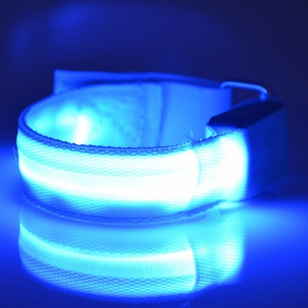LED-armband med ljus för löpning och promenader i mörker, reflexarmband för löpare, uppladdningsbara jogginglampor, hög synlighet för säkerhet vid nattlöpning Blue