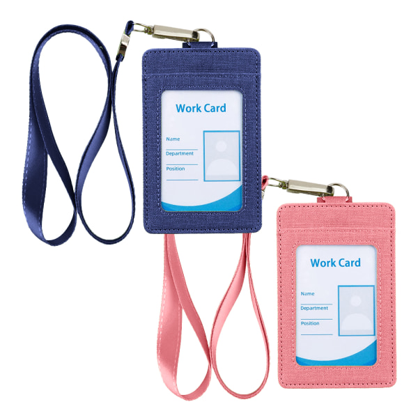2st läder Vertikal märkeshållare ID- case med ID