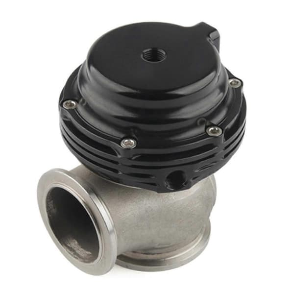 Universal Bilmodifikation 38mm Turboladet Udstødnings Trykaflastningsventil Ekstern Wastegate V-båndsflange Blå